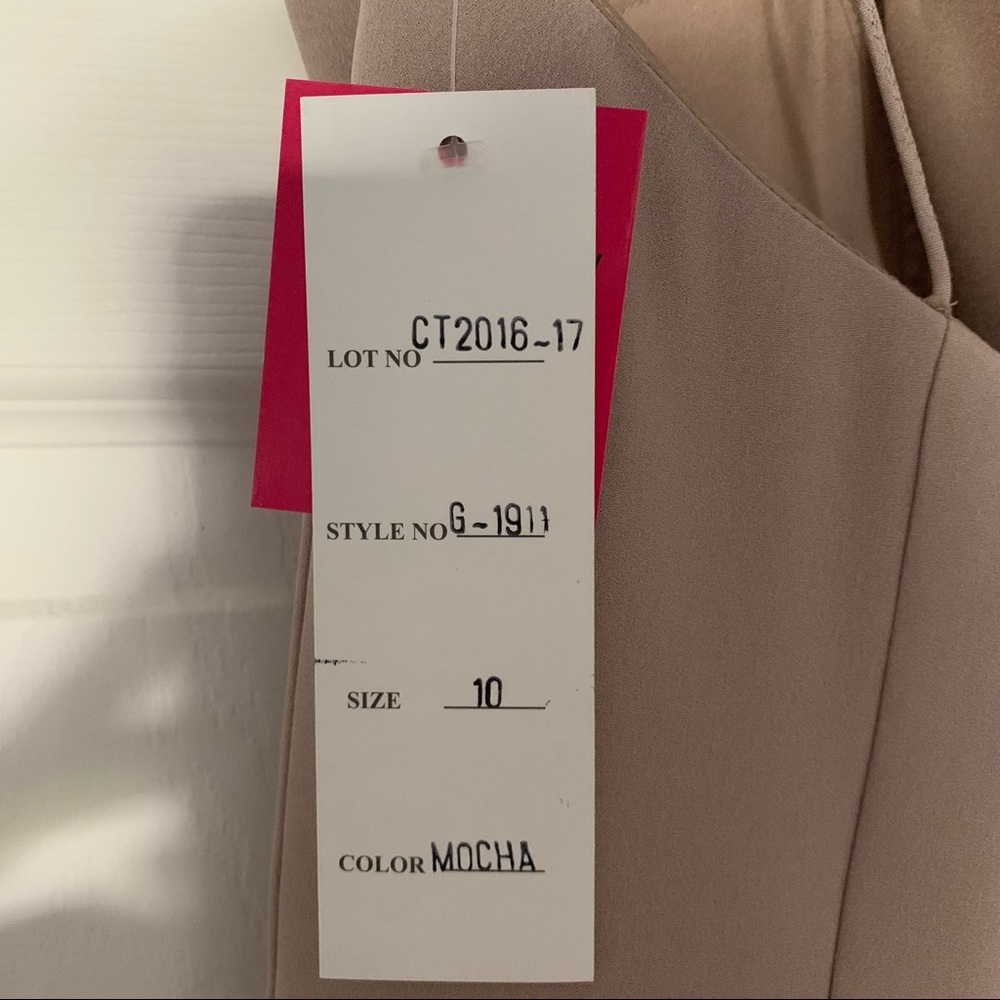 Bari Jay Bridesmaid Dress, Mocha - Picture 6 of 9